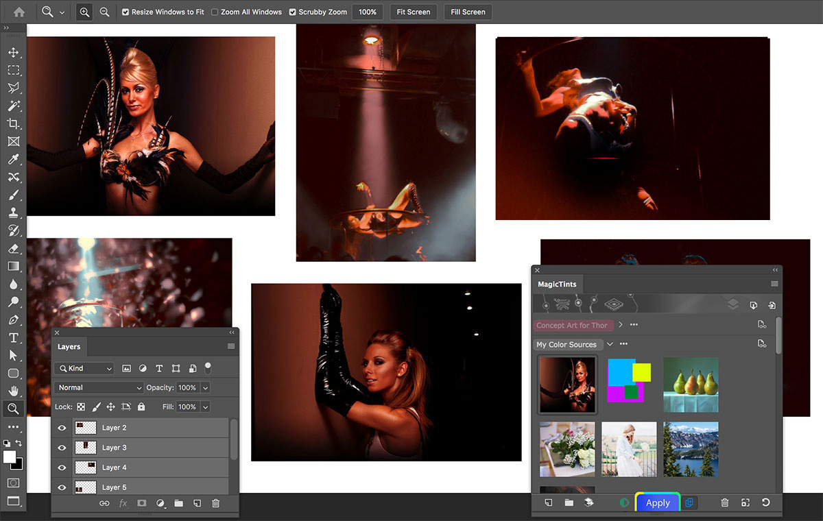 MagicTints one-click color matching MagicTints one-click color matching
