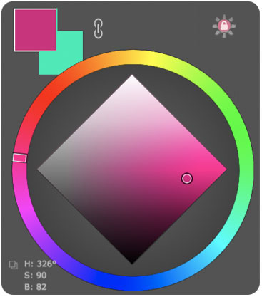 MagicPicker color wheel in HUD mode / Adobe Photoshop and Illustrator
