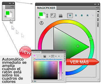 MagicPicker Rueda de Colores panel en Adobe Photoshop CS5, CS4, CS3