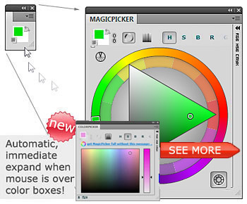 MagicPicker Color Wheel colorpicker panel for Adobe Photoshop CS6, CS5, CS4, CS3 MagicPicker Color Wheel colorpicker panel for Adobe Photoshop CS6, CS5, CS4, CS3