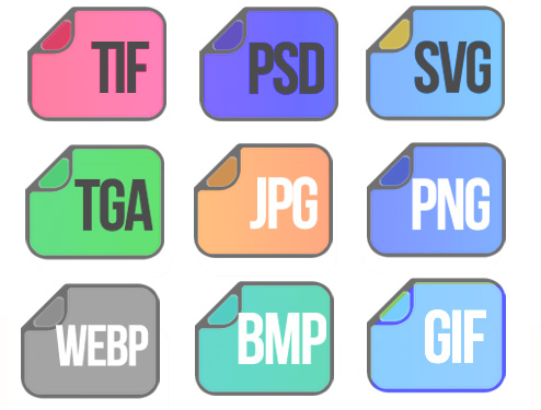 .TIF, .PSD, .SVG, .TGA, .JPG, .PNG, .WEBP, .BPM, .GIF support