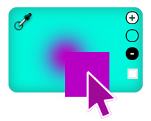 Drag’n’drop directly to mixing fields to mix in colors Drag’n’drop directly to mixing fields to mix in colors