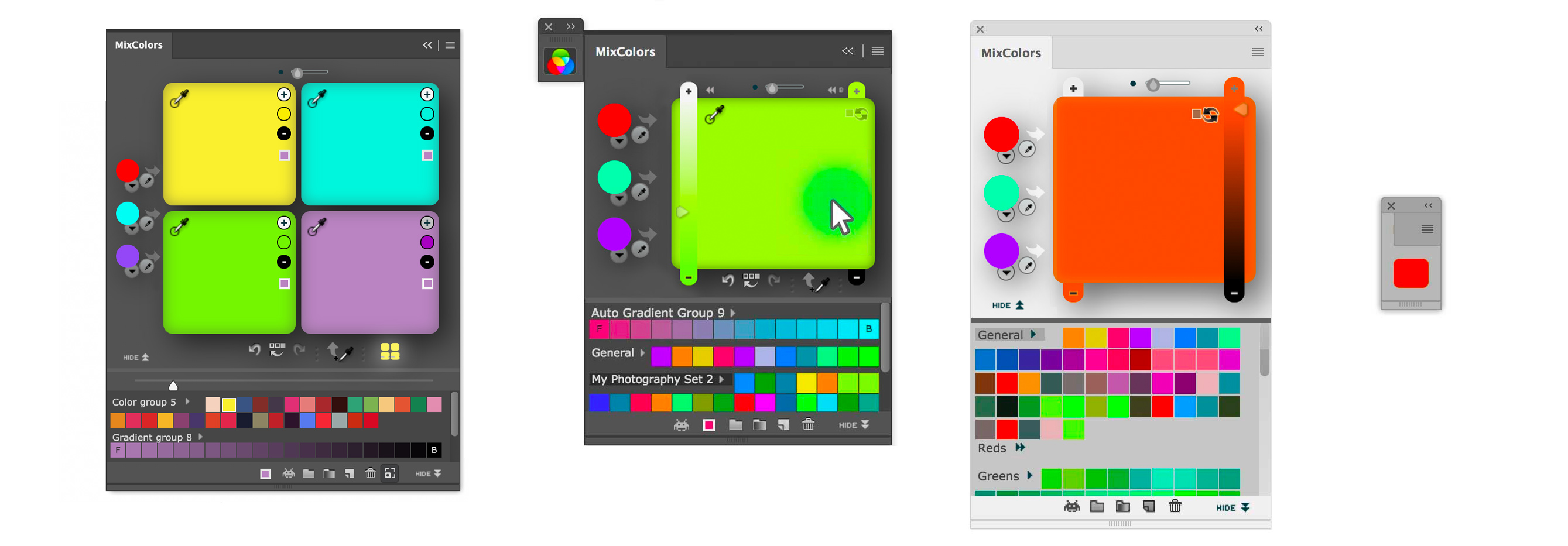 MixColors 4 Color Mixer Modes and Swatch Groups MixColors 4 Color Mixer Modes and Swatch Groups