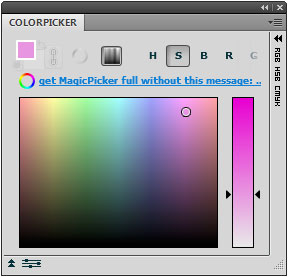 prueba GRATUITA de ColorPicker Photoshop panel sólo incluye un panel de color, no rueda de colores