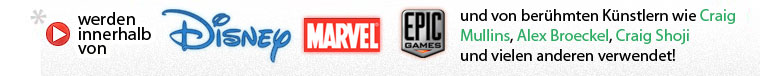werden innerhalb von Disney und von berühmten Künstlern wie Craig Mullins, Alex Broeckel, Craig Shoji und vielen anderen verwendet