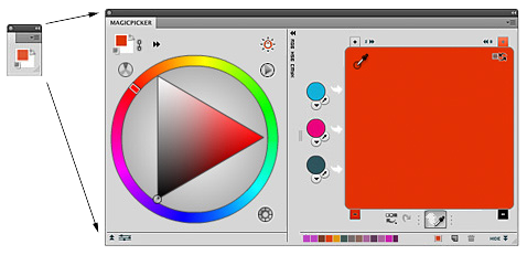 Color wheel and color mixer in one Photoshop panel