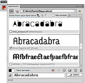Font Manager inside Adobe Creative Suite - DiskFonts