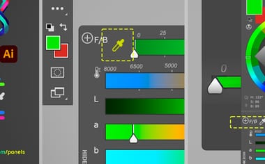 MagicPicker color temperature and Lab sliders in Adobe Illustrator MagicPicker color temperature and Lab sliders in Adobe Illustrator