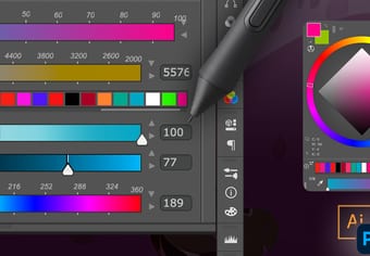 MagicPicker color sliders used with a pressure-sensitive stylus MagicPicker color sliders used with a pressure-sensitive stylus
